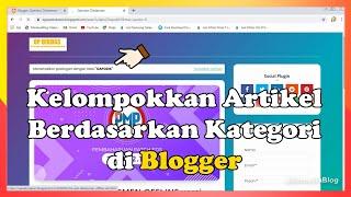 Cara Mengelompokkan Artikel Sesuai Kategori di Blogger Mudah 2020