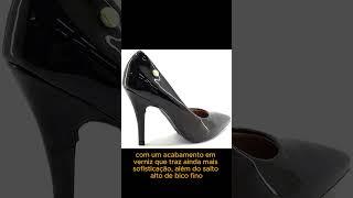 Scarpin Vizzano Feminino Salto Alto Bico Fino Verniz