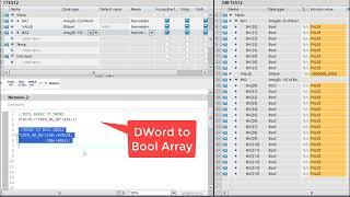 TIA PORTAL CONVERT BOOL ARRAY TO DWORD TO BOOL ARRAY