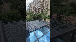 The glass roof cannot be without it, otherwise it will be too hot in summer #shade #roof #roofing