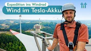 10 km Tesla-Reichweite pro Umdrehung: Wir besichtigen ein Windrad!