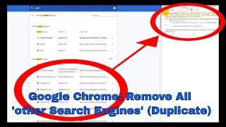 Google Chrome: Remove All 'other Search Engines' (Duplicate)