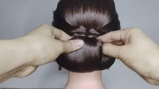 Three easy juda bun braid hair style