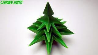 How to make a Christmas tree out of paper. Origami Christmas tree out of paper.