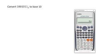 Using the Calculator to convert a number from base 2 to base 10