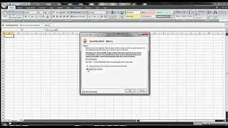Enable Macros Security Warning Excel 2007