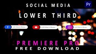 Free Social Media Lower Thirds Adobe Premiere Pro Motion Graphics Templates