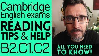 HOW TO PASS READING - CAMBRIDGE ENGLISH EXAM TIPS | B2 FIRST C1 ADVANCED C2 PROFICIENCY. FCE CAE CPE