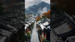 “Snowy Hanok Village: A Winter Wonderland | AI-Generated Beauty” #hanokvillage #snowylandscapes