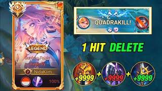 QUADRAKILL!! TOP ASIA BUTTERFLY NEW BEST COMBO 1 HIT DELETE WITH PERFECT BUILD!! - HONOR OF KINGS