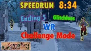 Schoolboy Runaway - Speedrun (8:34). Challenge Mode, Glitchless, Ending 5