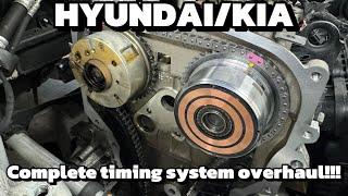 Hyundai/Kia 2.0T and 2.4 Theta 2 Timing chain, electric cam phaser, and tensioner replacement!!