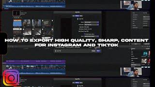 THE BEST AND EASIEST WAY TO EXPORT HIGH QUALITY 4K REELS | FINAL CUT PRO X TUTORIAL