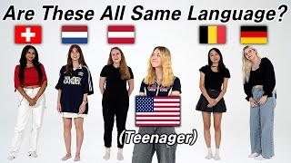 American Teenager Guess 5 Germanic Languages!! (Netherlands, Swiss, Germany, Belgium, Austria)