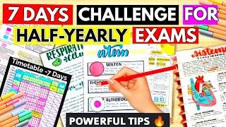 Hack Your Exams to Score Highest Marks in Just 7 DAYS| A CHALLENGE,Routine and Study Hacks #tips