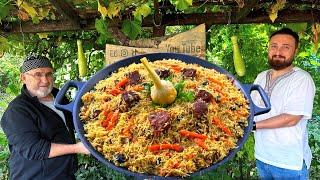 PLOV RECIPE: Traditional Uzbek Pilaf with Meat! Outdoor Cooking