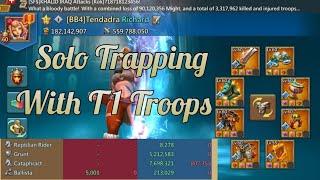 T1 SoloTrap(18m t1) VS Titans Gangbang 1200% /My Old solo Trap Composition Lordsmobile