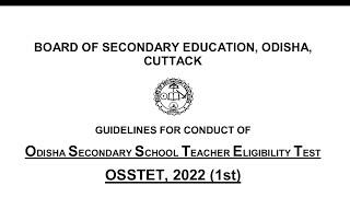 OSSTET guidelines Full doubt clear.Like, share & Subscribe..