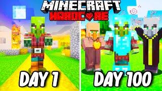 I Survived 100 Days as a ZOMBIE PILLAGER in Hardcore Minecraft... Minecraft Hardcore 100 Days