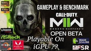 COD: Modern Warfare 2 Open Beta| Ryzen 3 2200G | Vega 8 iGPU | PC Gameplay & Benchmark  | 16 GB Ram