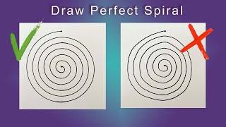 How to draw a Perfect Spiral - with very easy steps - Drawing Ex 9