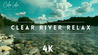 Clear River Water Relax - Ambient River Water Sounds in Sunny Italy | 4K Background