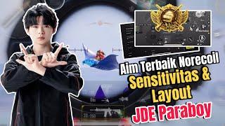 Sensitivitas Terbaik PUBG Mobile | Sensitivitas JDE Paraboy Terbaru 2024 + Kode Layout PUBG