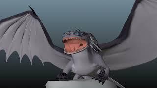 Light Fury Roaring Animation (HTTYD2 Toothless Roar Re-Animated) - Blender Animation