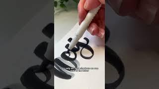 How to make your ￼calligraphy 3D (add shadows to lettering) aesthetic tutorial  #shorts