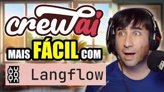 Como Usar CrewAI com Programação Visual Usando LangFlow | Incrívelmente Fácil #langflow #iadevs