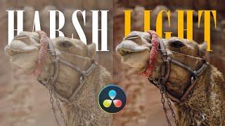 Color Grade for HARSH Lighting Conditions (Davinci Resolve Color Grading Tutorial)