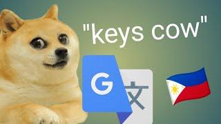 Hey Doge, Translate keys cow to Filipino.