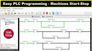 Easy PLC Programming - Machines Start-Stop Example Logic