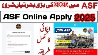 How to Apply For ASF Jobs Online in 2025 Airport Security Force Registration online 2025 ASF