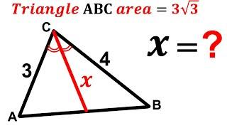 Can you find the length X? | (Angle bisector) | #math #maths | #geometry