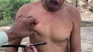 [ON DEMANDING BUDDIES] ASMR FAST CHEST HAIR REMOVAL WITH STRAIGHT RAZOR!! [AMAZING VIDEO]