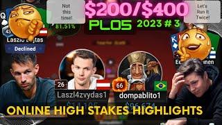 Online High Stakes PLO5 Cash Game  Highlights ️ $200/400  | 2023 #3