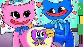 HUGGY WUGGY and BABY HUGGY SAD Story - Cartoon Animation (Poppy Playtime)