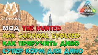 Мод The Hunted ARK Survival Evolved - Как приручить дино. Супер корм для Дино. 2160p (4k)