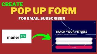 Add Popup Form in Website - Create Pop-Up Subscriber Form on Mailerlite For Free Using Mailerlite