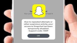 How to Fix Snapchat Support Code SS09 Error in Andriod & iOS| 2023