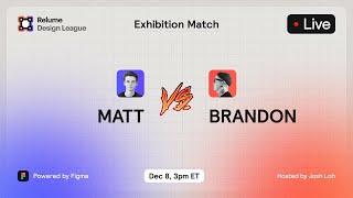 RDL Exhibition: Matt vs Brandon | Web Design Esports in Figma