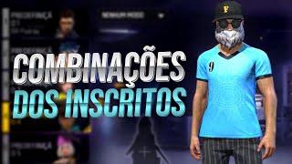 SKINS DOS INSCRITOS • MELHORES COMBINAÇÕES DE ROUPAS NO FREE FIRE