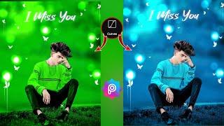 Picsart I Miss You Photo Editing | Picsart Background Colour Change New Tricks