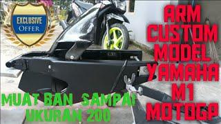 ARM CUSTOM MODEL YAMAHA M1 MOTOGP FOR VIXION / R15 V2 MUAT VELG 6 INCHI BAN UKURAN 200