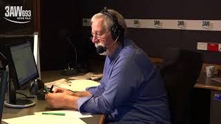 Neil Mitchell is surprised on air by Ross Stevenson for his 30th anniversary on 3AW