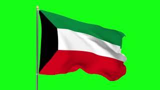 Kuwait Flag 1 | Green screen 4K HD  Video | Animated YouTube | No Copyright | Royalty-Free