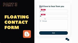How To Add A Floating Contact Form To Your Blogger Website - Live Blogger
