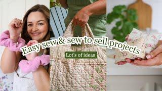 Easy sew projects, sew to sell ideas including DIY towel scrunchies 