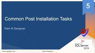 Common Post Installation Tasks SQL Server 2019 | SQL Server post-installation configuration tuning